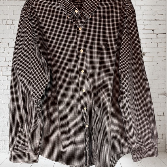 Ralph Lauren Other - Ralph Lauren Slim Fit Button Down Shirt Men XLT Tall Black Check Logo